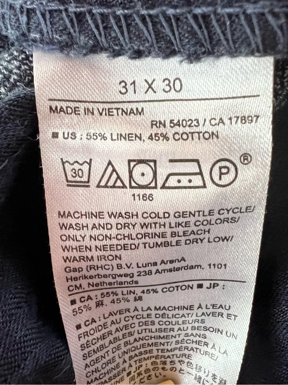 Banana Republic Men's Straight Linen Blend Pants in Charcoal Gray GQ Prepster